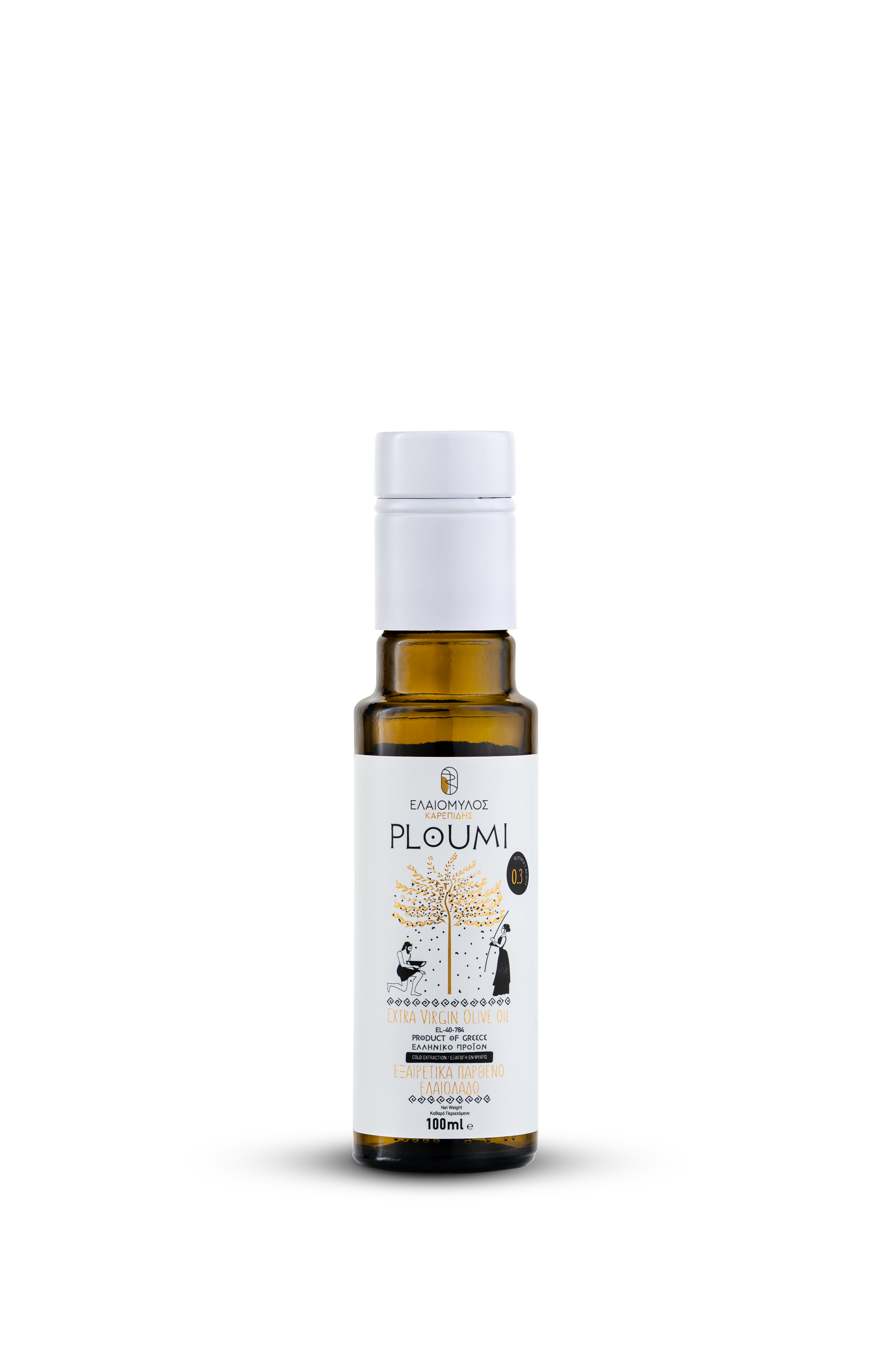 PLOUMI | Extra Virgin Olive Oil – Greek & Cretan – High Phenolic 500+ mg/kg – Cold Pressed – 100ml Bottle