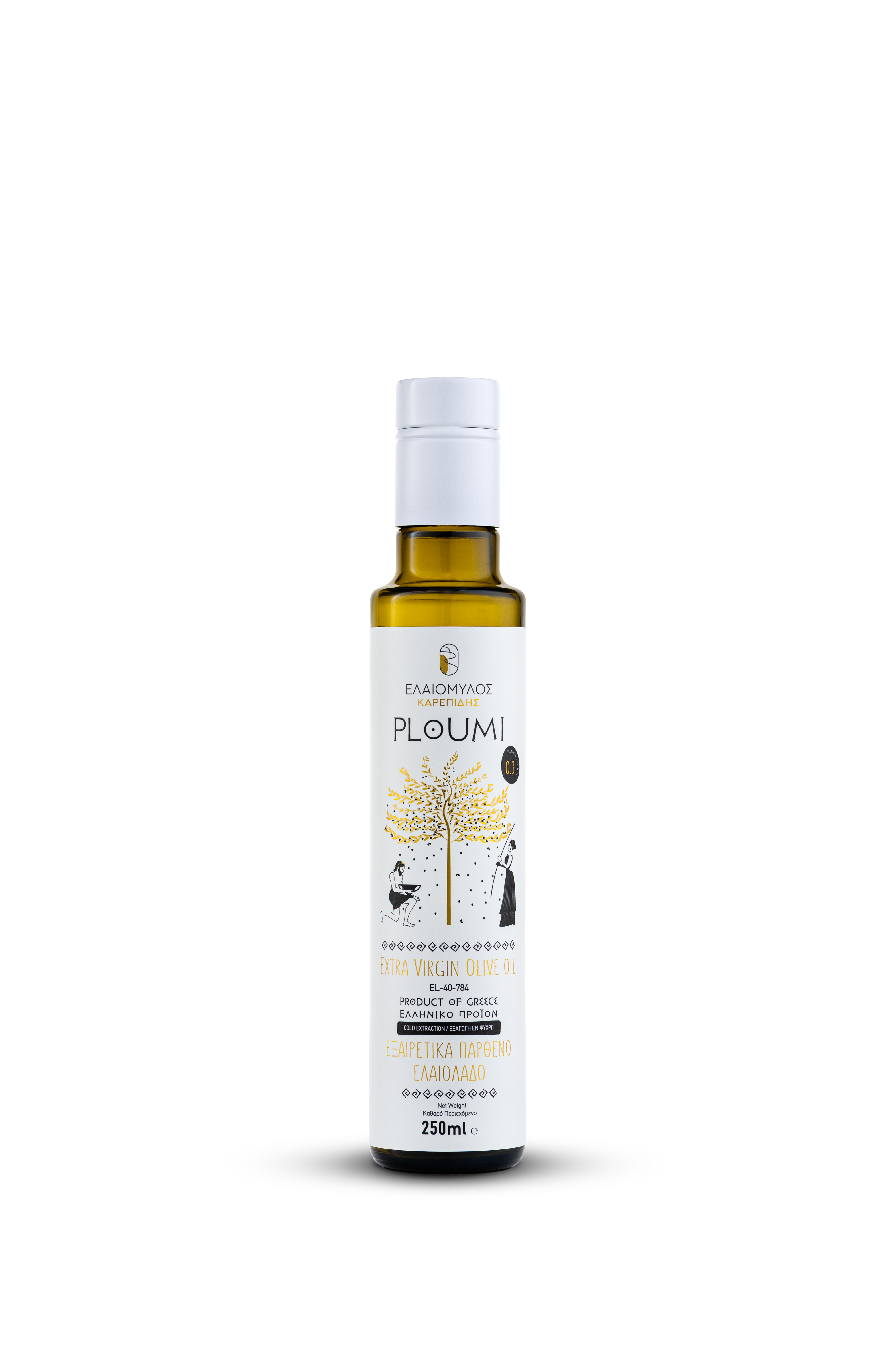 PLOUMI | Extra Virgin Olive Oil – Greek & Cretan – High Phenolic 500+ mg/kg – Cold Pressed – 250ml Bottle